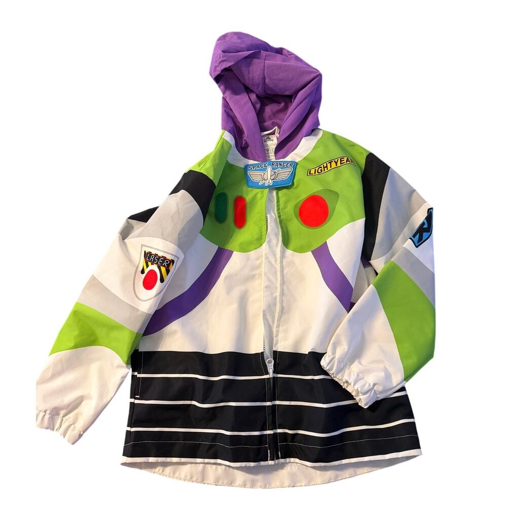 Disney Toy Story Buzz Lightyear Jacket Kids 7/8 Space Ranger Hooded